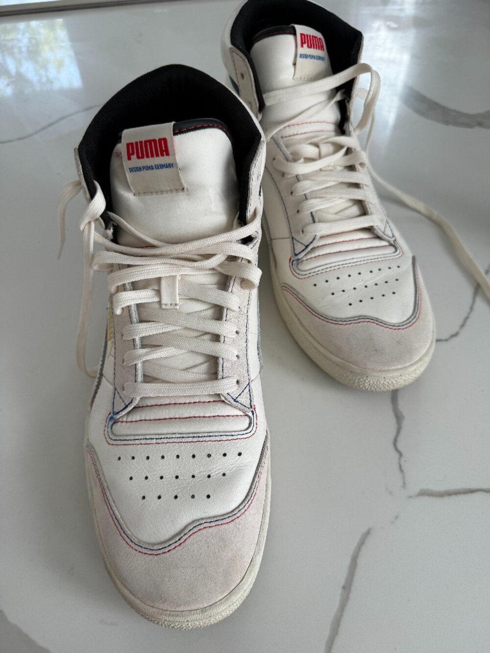 PUMA Ralph Sampson Mid Japanorama Sneakers White Red Men’s Size 13 Japanorama